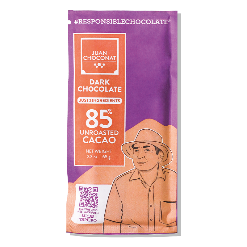 DARK CHOCOLATE 85% UNROASTED CACAO