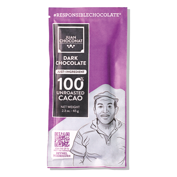 DARK CHOCOLATE 100% UNROASTED CACAO